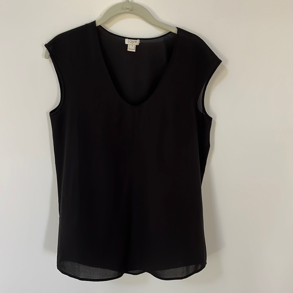 Scoop neck black J Crew blouse